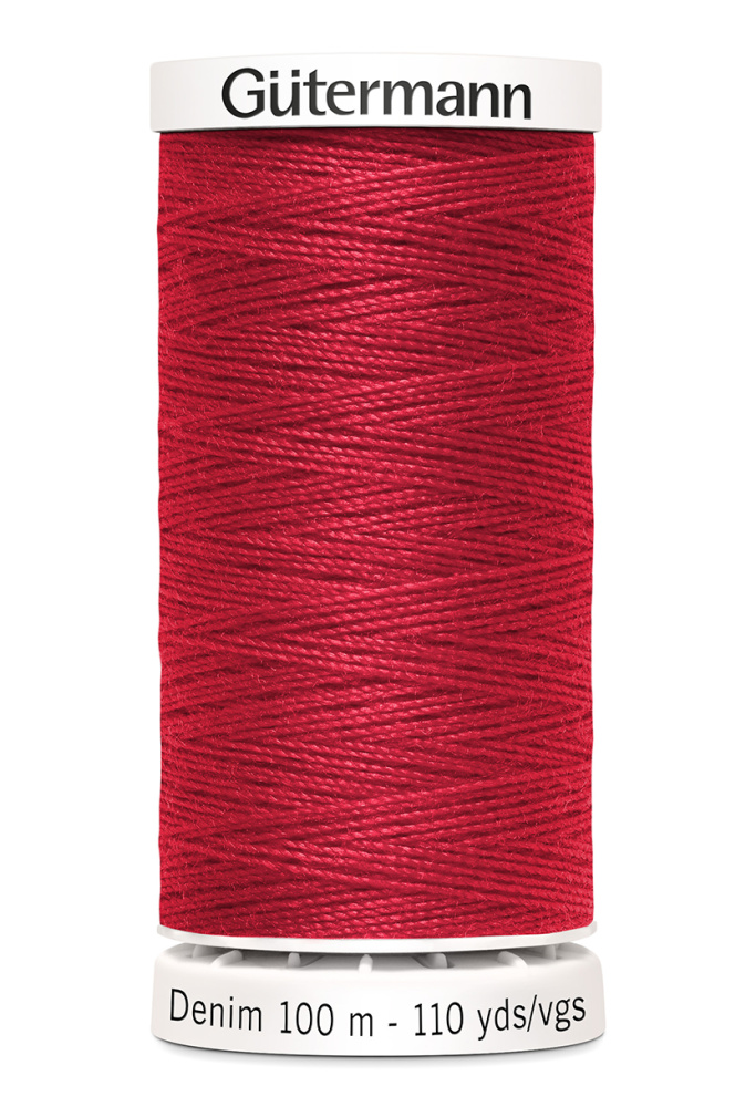 Rød 4495 - Denim Sytråd 100 m - Stofflykke.no